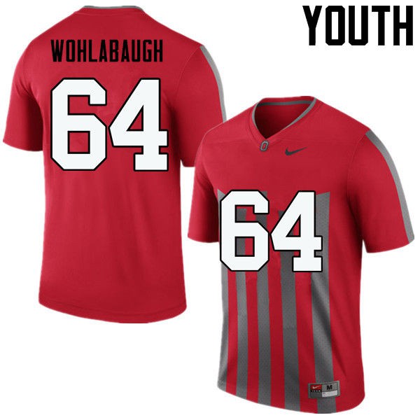 Ohio State Buckeyes #64 Jack Wohlabaugh Youth College Jersey Throwback